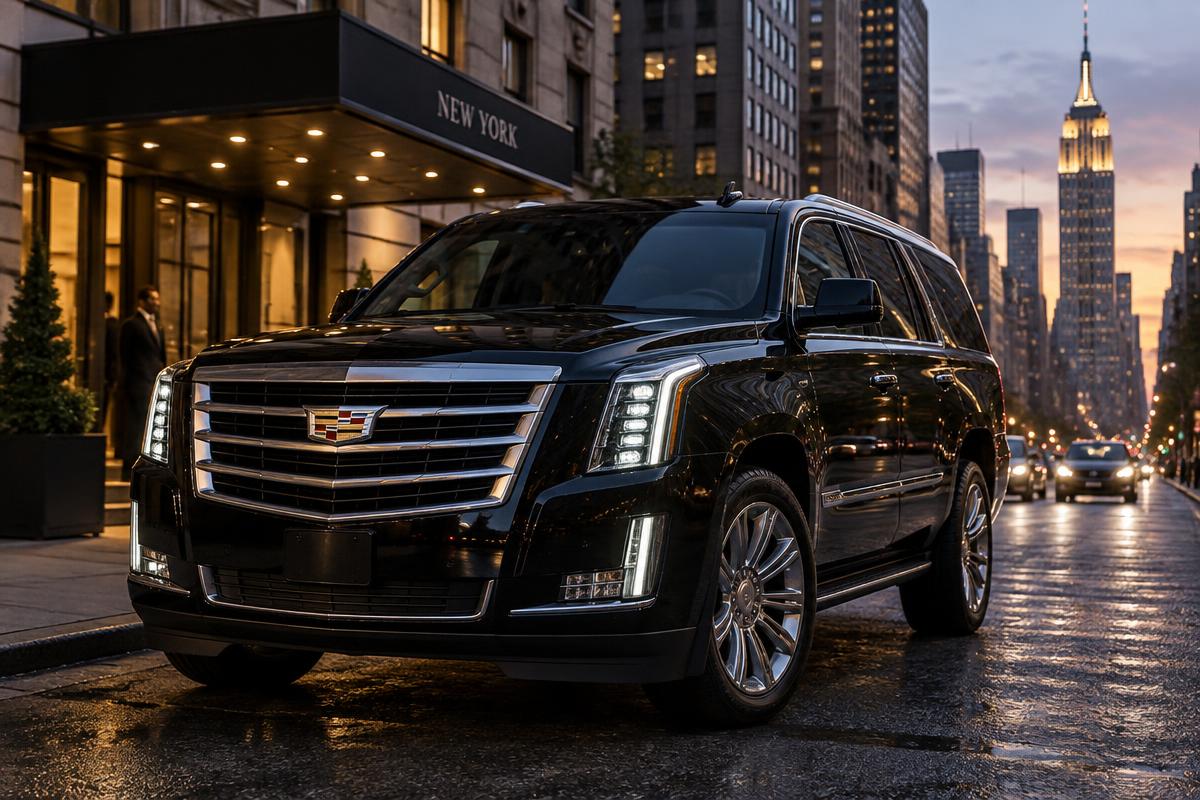 Black Cadillac Escalade or similar